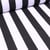 Tissu Burlington Rayures noires sur fond Blanc