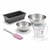 Set pâtisserie avec moule à cake extensible, 2 bols à mixer, verre mesureur et spatule Zenker