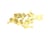 10 Petites breloques fines fleur strié 12.5*10mm laiton plaqué or 24K