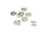 10 Petites breloques fines coeur strié 10*8mm laiton plaqué argent 925