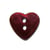 Bouton Nacre en forme de Coeur couleur Bordeaux