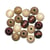 Perles en bois polies 8mm Assortiment