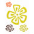 Stickers - Muraux - Autocollants - Repositionnables - Motifs fleurs colorés - Décoration