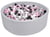 Piscine à balles pour enfant, diamètre env.125 cm + 1200 balles noir,blanc,rose clair,gris - Velinda