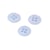 Bouton 4 trous nylon recylé bleu layette 11mm