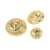 Bouton rond plat or