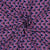 Tissu Viscose imprimé vaguelettes rétro tons Violet sur fond Noir