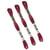 Lot de 3 échevettes 8m DMC Fil à broder mouliné 117 100% coton rouge bordeaux 498