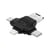 Avizar Lecteur Carte Micro-SD 4 en 1 USB-C / Lightning / Micro-USB / USB Compact Noir