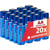 AGFAPHOTO Piles AA Alcalines PLUS LR6 (1,5V, Lot de 20) – Longue Durée de Vie – Idéales pour Télécommandes, Jouets, Appareils Photo et Plus – Performance Fiable et Constante