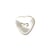 Lot de 6 boutons coeur 12mm Blanc