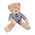 Ours en peluche Bulle beige clair avec marinière 80 cm - Maïlou Tradition