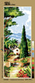 Canevas antique Chemin de Provence 25x60cm
