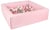 Piscine à balles carrée avec 300 balles – rose clair/blanc, transparent, rose clair, gris - Velinda