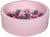 Piscine à balles Aire de jeu + 150 balles rose perle, rose clair, gris - Velinda