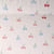 Tissu Sweat  léger envers molletonné Margot cerises Bleues pailletées sur fond Blanc chiné
