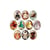 10 cabochons ovale en verre assorties 18 x 25 mm ROBE CORSET 125