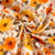 Tissu Double gaze de Coton digital Grandes fleurs Ezia sur fond Ecru