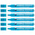 Lot de 6 Marqueurs permanents 1-5 mm - EDDING - Bleu clair - Pointe biseau - Corps aluminium