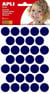 P. 6F GOMMETTES ROND DIAM 20MM BLEU