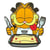 Garfield - Pin's Garfield Dîner de Lasagnes 5 cm