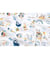 Tissu coton enfant mer de 140 cm de largeur 07 Bleu vendu par 50 cm
