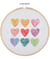 Kit de Broderie "Ombre Hearts" avec Cercle en Bois de 15 cm – Trimits 55 Ombre Hearts