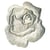 Lot de 3 écussons thermocollants Rose gris 4cmx5cm
