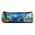 Trousse scolaire ronde Phileas Bleue Dinosaure - BAGTROTTER