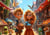 Puzzle 300 pièces - Le Marché aux Petits Dragons - Bluebird Puzzle