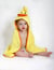 Puddles le canard - Cape de bain
