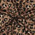 Tissu Toile de Coton Canvas digital Léopard sur fond Marron