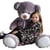 Nounours en peluche énorme Teddy Bear 75+85 gris - Velinda