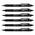Lot de 6 Stylos Roller Effaçables FRIXION BALL CLICKER 1.0 Pointe Large Noir