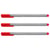 Lot de 3 feutres Fineliner STAEDTLER Triplus pointe fine 0,3 mm - Rouge