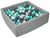 Piscine à balles pour enfant, 90x90 cm, Aire de jeu + 450 balles blanc, gris, turquoise - Velinda
