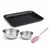 Set de 4 ustensiles de pâtisserie moule à gâteaux 2 bols et spatule pâtisserie Black mettallic Black mettallic Zenker  Black mettallic