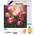 Mini Diamond Painting Broderie Diamant Figured’Art 25x25cm toile tendue sur châssis en bois - diamants ronds - Belles Tulipes Roses