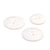 Lot de 3 boutons rond plastique recyclé 2 trous blanc