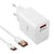 Avizar Chargeur Secteur USB 3A Qualcomm Quick Charge 3.0 Câble USB Type C 1m Blanc