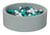 Piscine à balles Aire de jeu + 300 balles blanc, gris, turquoise - Velinda