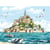 Princesse - Canevas antique Le mont Saint Michel 50x65cm