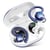 Écouteurs Bluetooth Sans Fil LED Affichage Digital Longue Autonomie Blanc Bleu YONIS