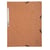 Chemise 3 rabats à élastiques carte lustrée 400g/m2 - A4 - Tabac - x 25 - Exacompta
