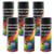 Lot de 6 sprays de peinture haute température - noir - Motip