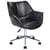 Chaise de Bureau Noir en Cuir PU Hauteur Réglable Pivotante Chaise pour Espace de Travail Elégant