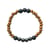 Bracelet Bois, Hématite et Pierre de lave Perles rondes 8 mm - Omsaé