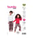Patron Burda 9250 - Ensemble t-shirt manche longue et pantalon à large ceinture élastiquée de 104 à 140 cm taille n°Taille unique