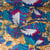 Tissu Wax africain n°913 sur fond Bleu