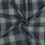 Tissu Lin Viscose carreaux Bleu et quadrillage Rouge sur fond Vert clair